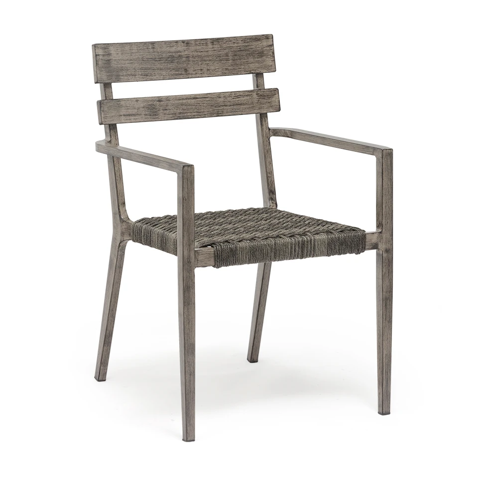 Commercial Aluminum Twisted PE Rope Chairs
