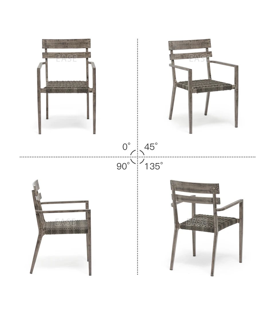 Commercial Aluminum Twisted PE Rope Chairs Factory Commercial Aluminum Twisted PE Rope Chairs Factory