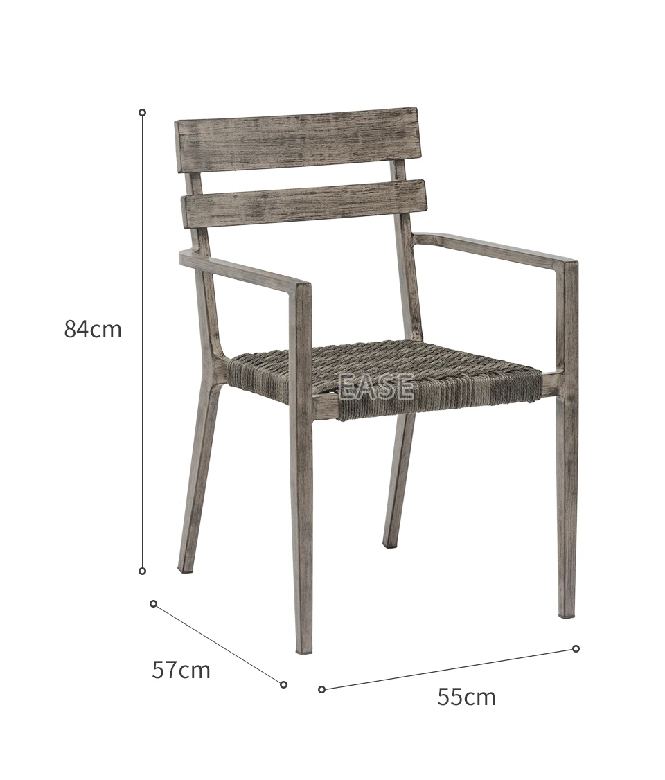 Commercial Aluminum Twisted PE Rope Chairs Wholesale Commercial Aluminum Twisted PE Rope Chairs Wholesale