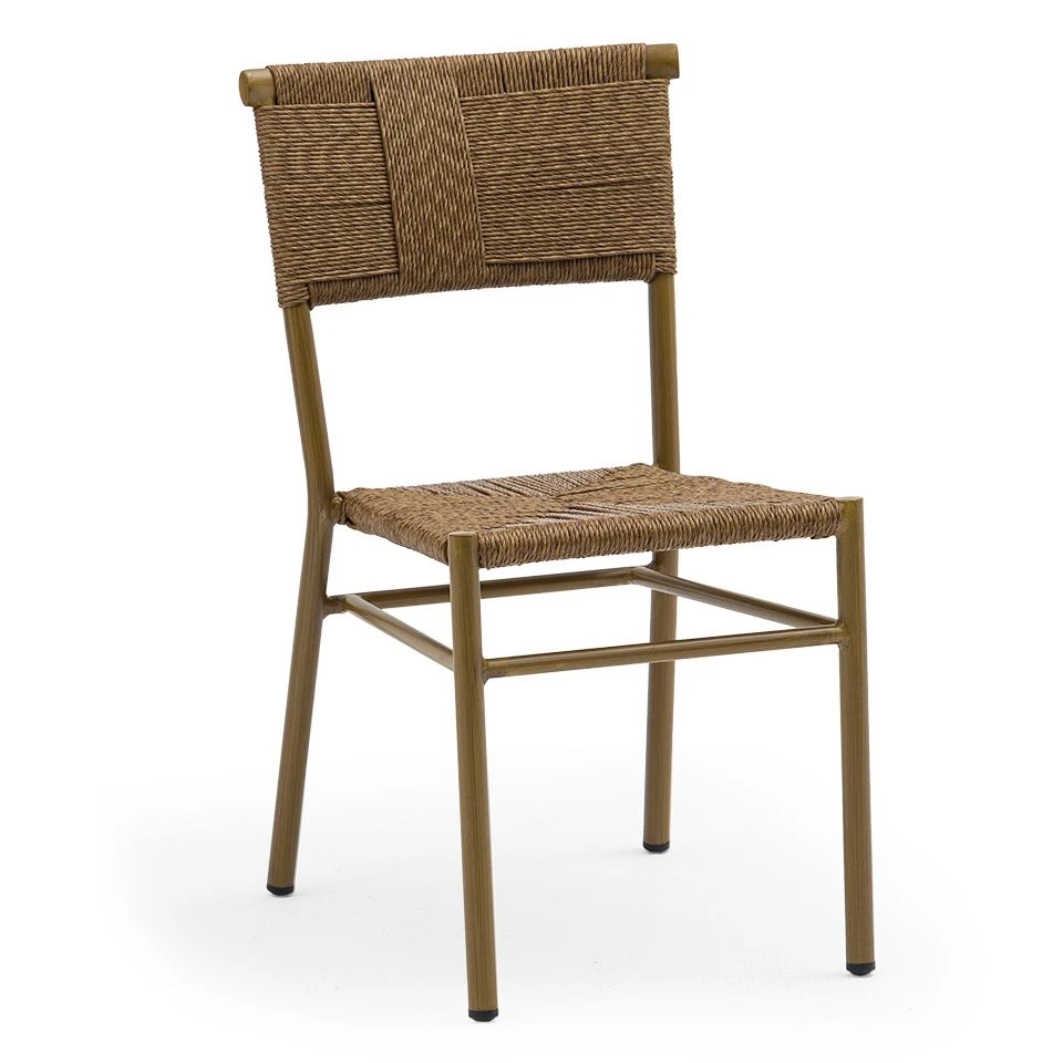 Restaurant Aluminum Twisted PE Rope Chairs