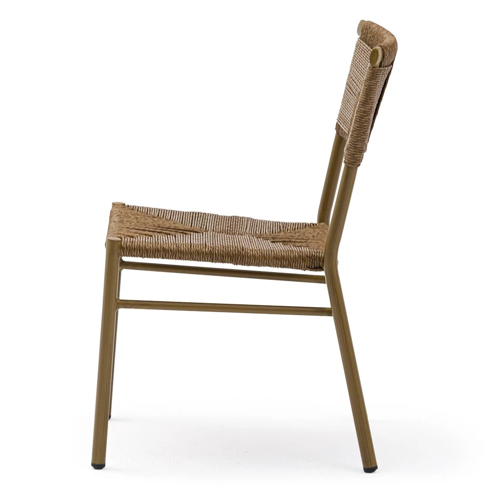 Restaurant Aluminum Twisted PE Rope Chairs factory
