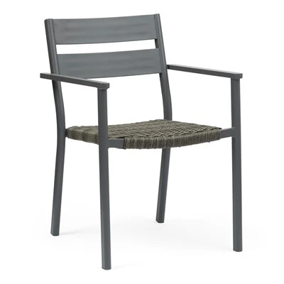 Outdoor Aluminum Twisted PE Rope Chairs